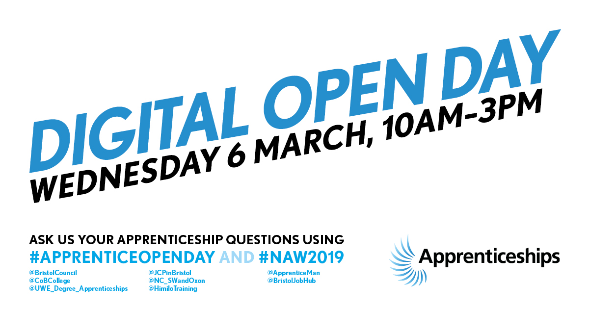 Bristol Digital Open Day for National Apprenticeship Week