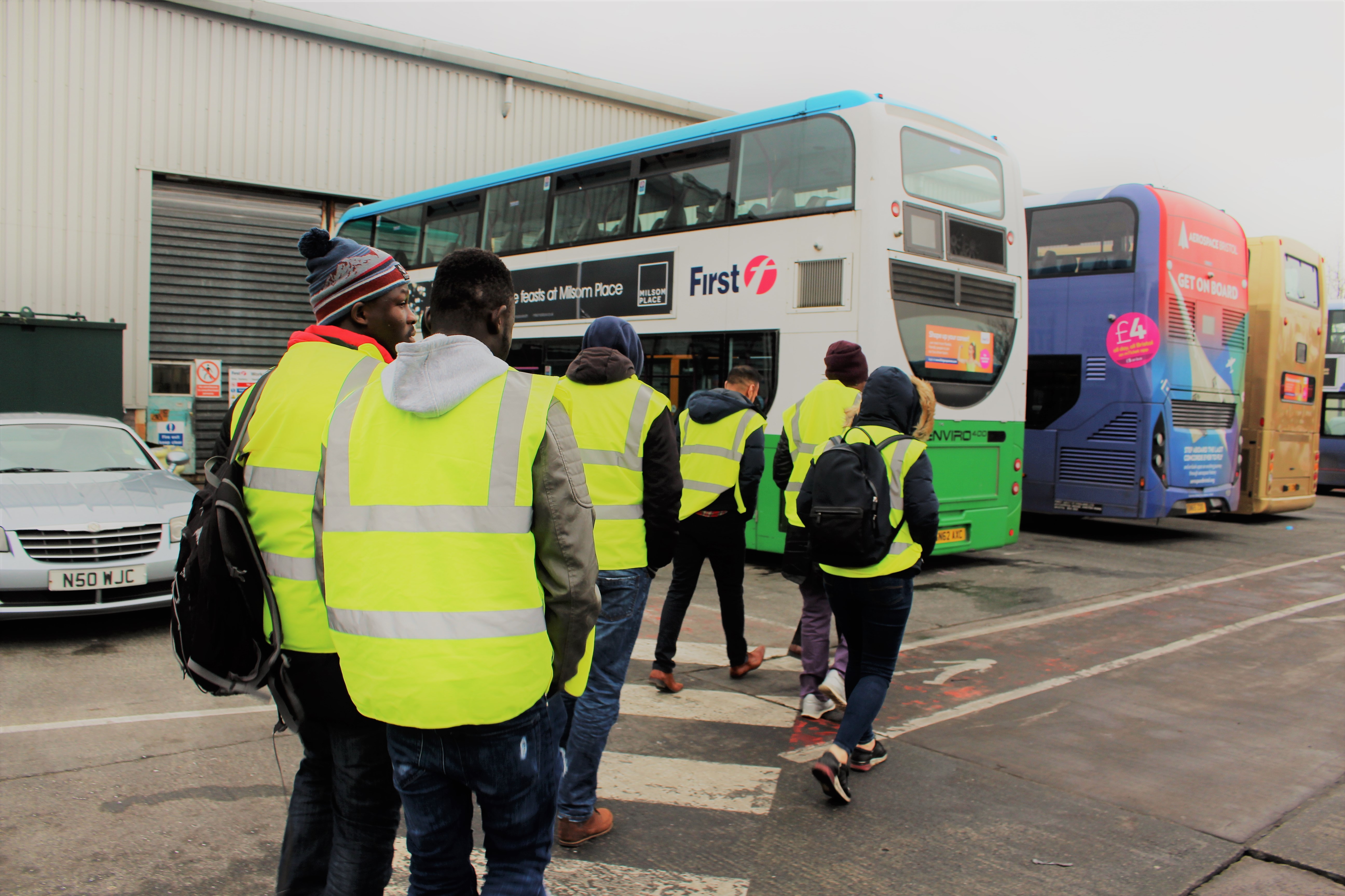 First Bus asylum seeker visit