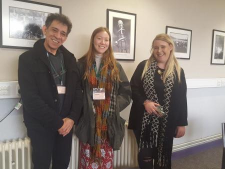 Mohammed, Rose and Amy telling their story about being refugees and migrants whilst in Wolverhampton