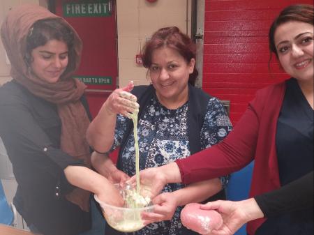 Refugee learners on ca ourse
