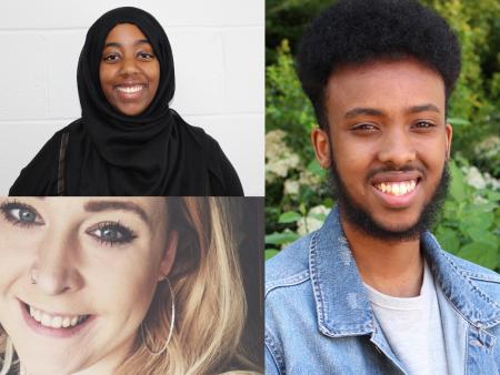 3 Interns with worked to help migrants and refugees