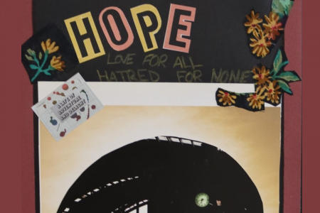 Hope poster, designed by attendees to project.