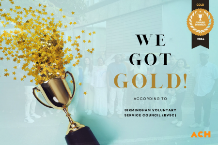 ACH Birmingham Awarded Prestigious Gold Status by BVSC and Birmingham City Council