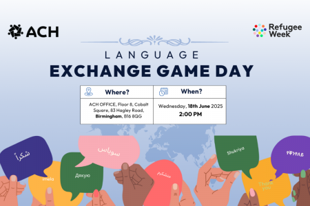 Language Exchange Game day event poster 