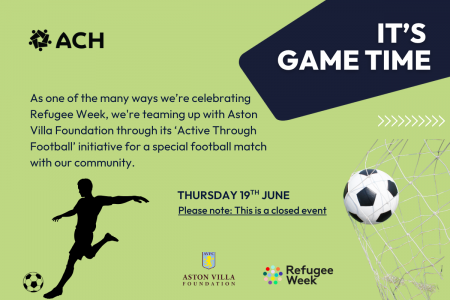 Poster on refugee week event - Football