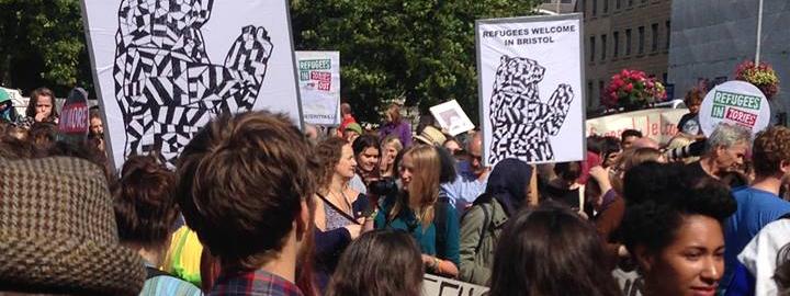 Protest for equal rights including the rights of migrants and refugees