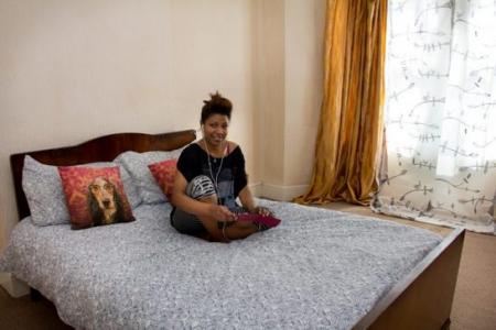 A bedroom in a refugee home