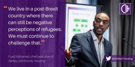 A quote from Faud about perceptions of refugees