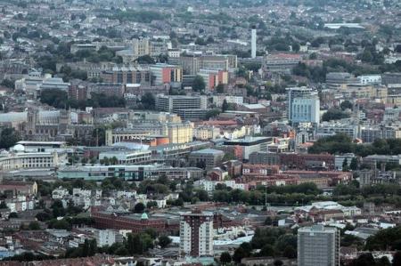 Aerial View of Bristol City Centre
